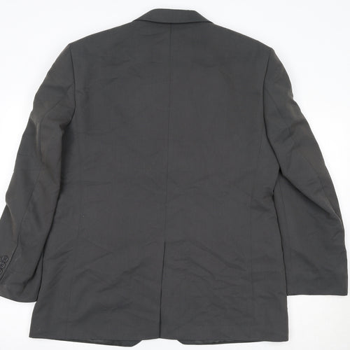 BHS Mens Grey Polyester Jacket Suit Jacket Size 42 Regular
