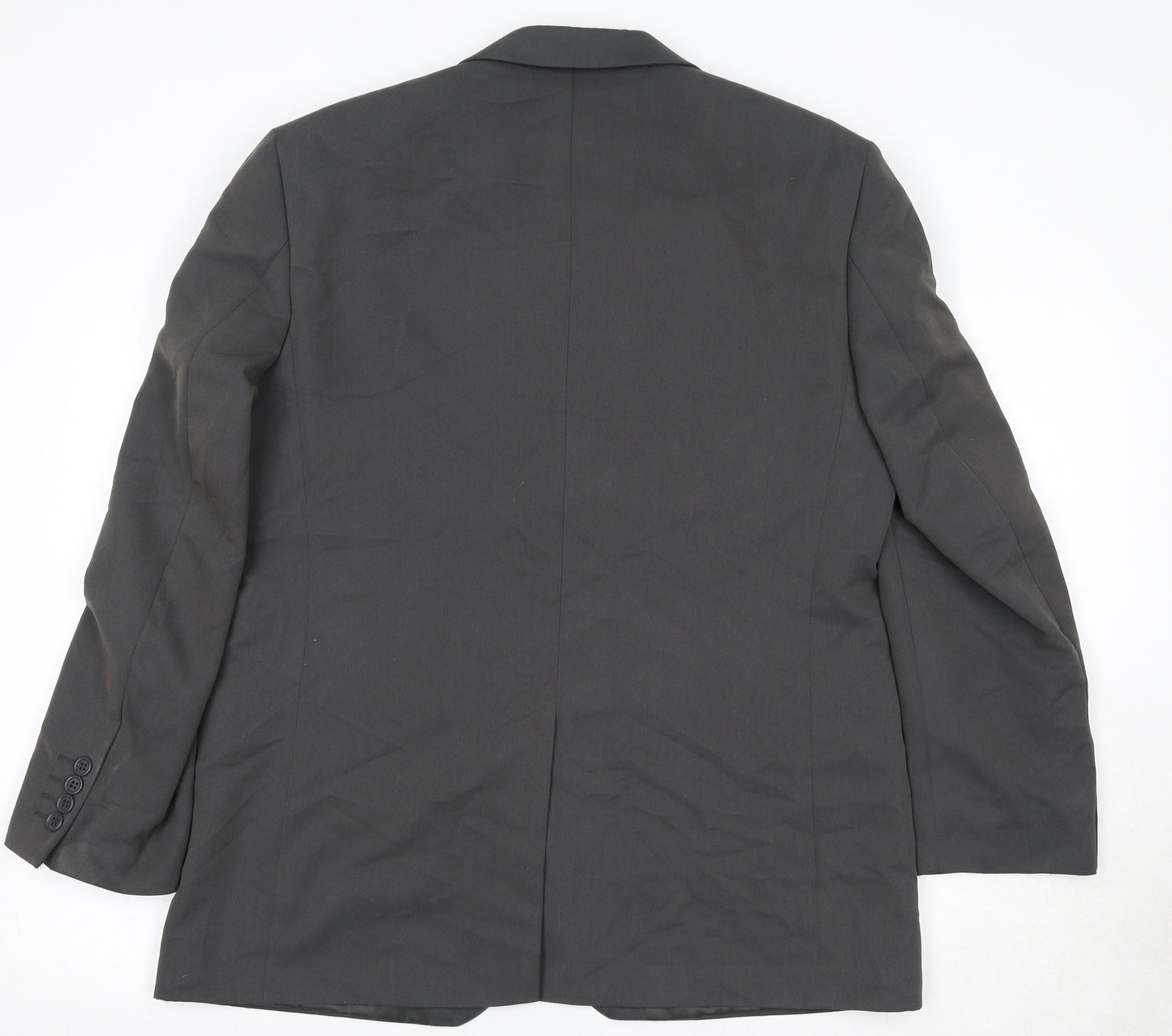 BHS Mens Grey Polyester Jacket Suit Jacket Size 42 Regular