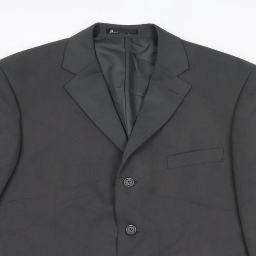 BHS Mens Grey Polyester Jacket Suit Jacket Size 42 Regular