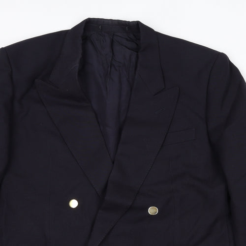 St Michael Mens Blue Polyester Jacket Suit Jacket Size 42 Regular