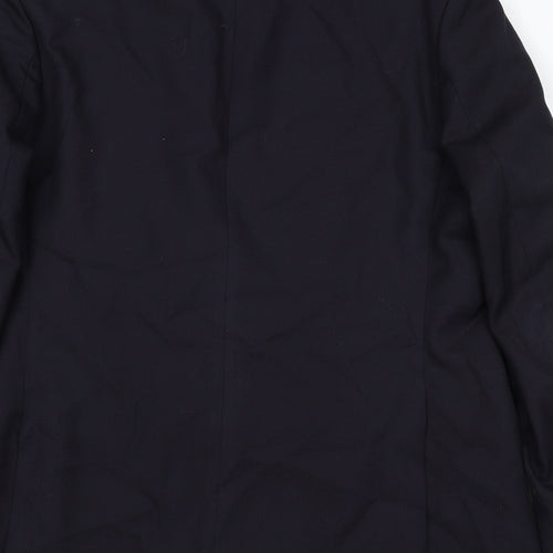 St Michael Mens Blue Polyester Jacket Suit Jacket Size 42 Regular