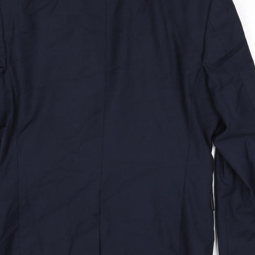Peter Werth Mens Blue Polyester Jacket Suit Jacket Size 38 Regular