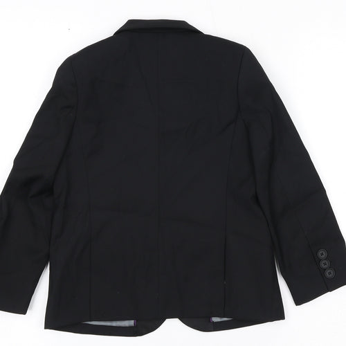 Marks and Spencer Boys Black Jacket Blazer Size 4-5 Years Button