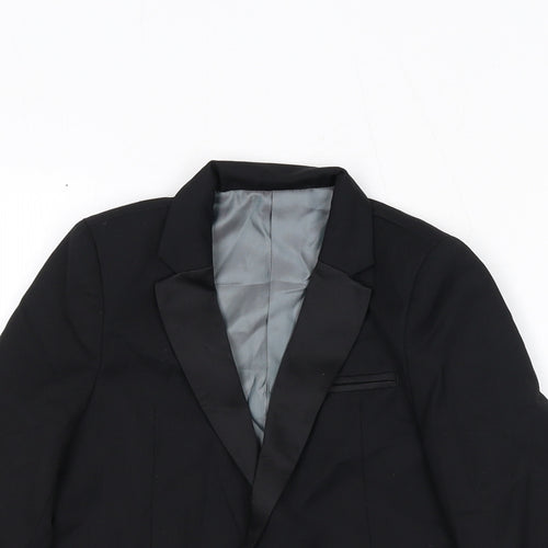 Marks and Spencer Boys Black Jacket Blazer Size 4-5 Years Button