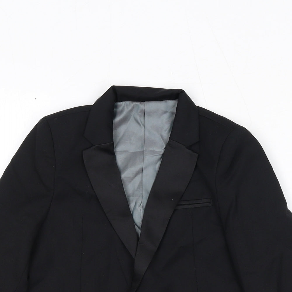 Marks and Spencer Boys Black Jacket Blazer Size 4-5 Years Button