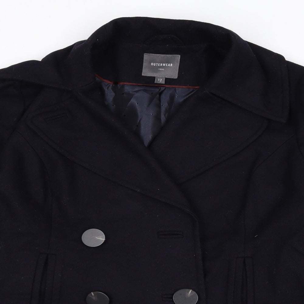 NEXT Womens Blue Jacket Size 12 Button