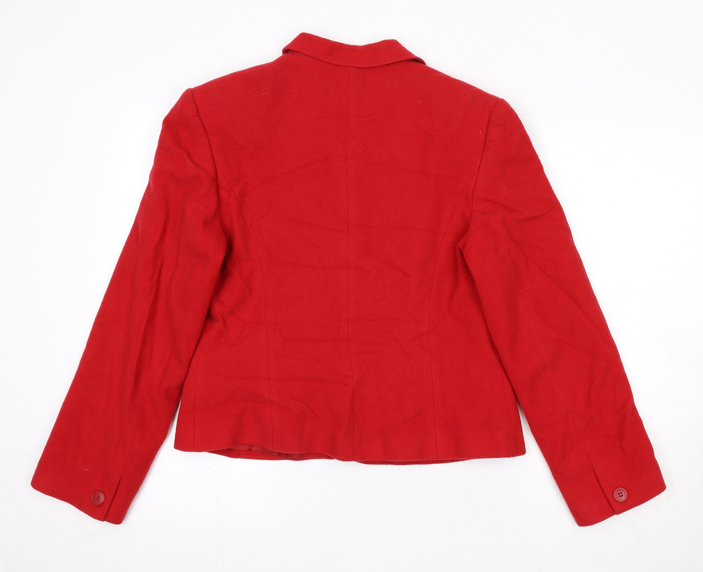 NEXT Womens Red Wool Jacket Blazer Size 12