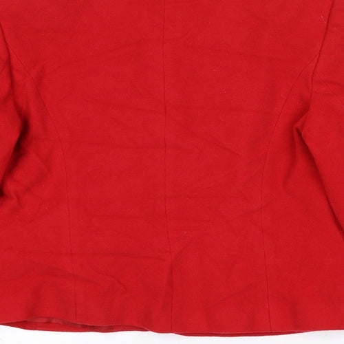 NEXT Womens Red Wool Jacket Blazer Size 12