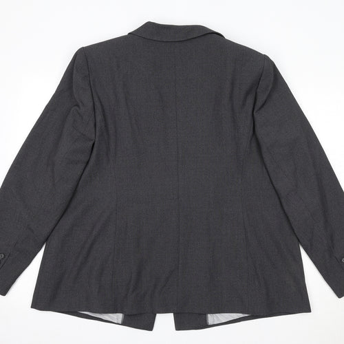 Marks and Spencer Womens Grey Polyester Jacket Suit Jacket Size 22