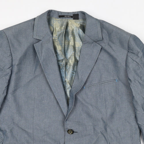 Ted Baker Mens Blue Cotton Jacket Suit Jacket Size 40 Regular