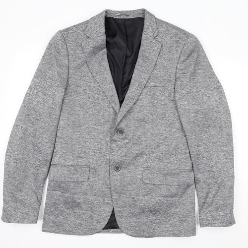 Boohoo Mens Grey Cotton Jacket Blazer Size M Regular