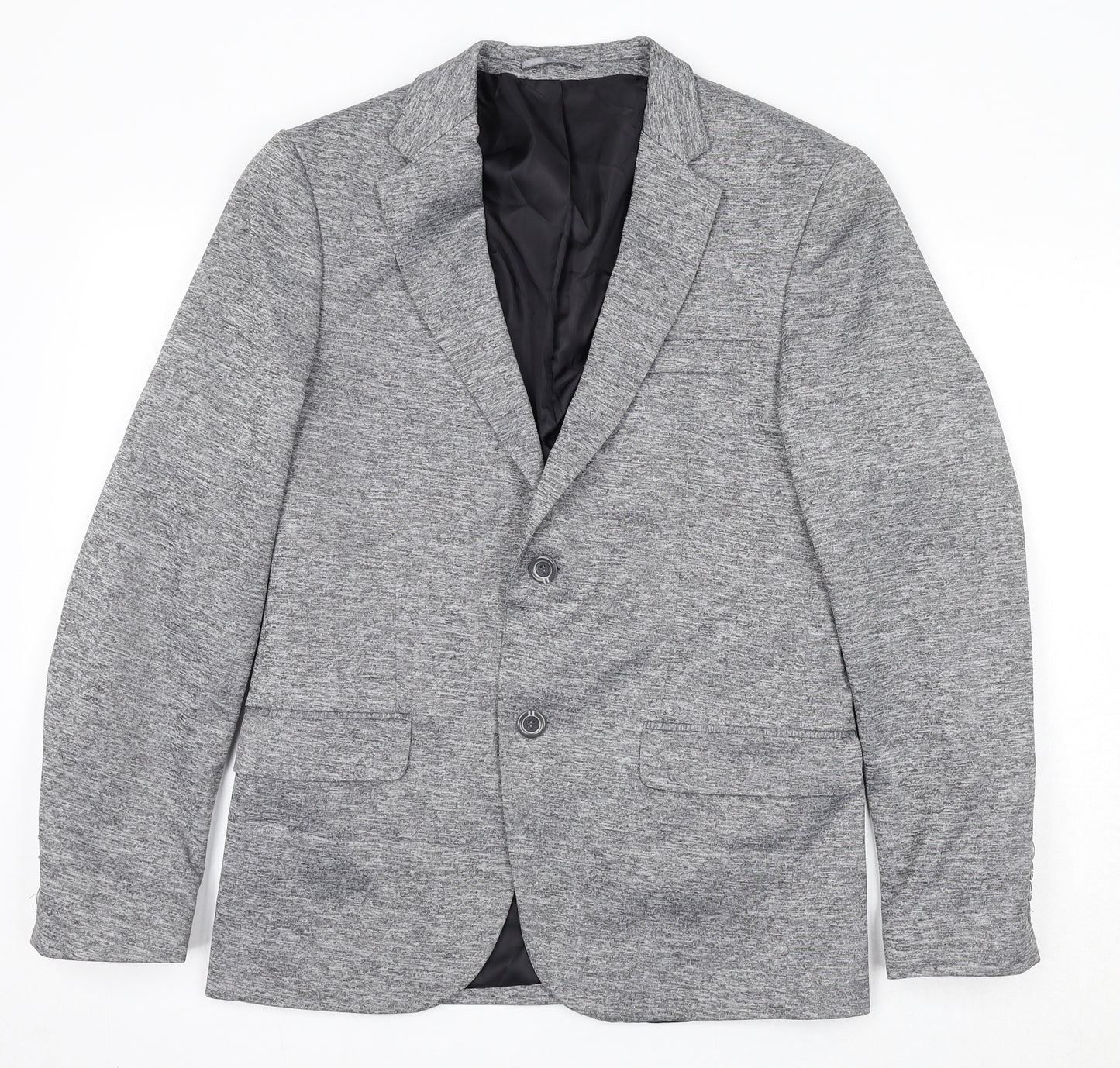 Boohoo Mens Grey Cotton Jacket Blazer Size M Regular