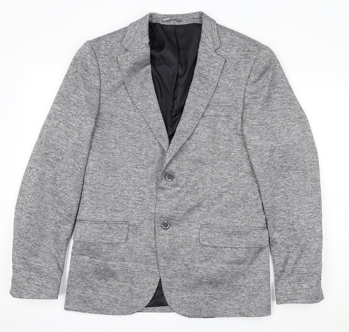 Boohoo Mens Grey Cotton Jacket Blazer Size M Regular