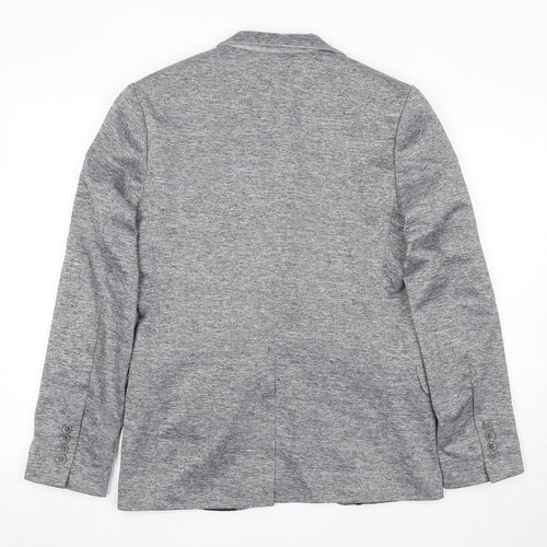 Boohoo Mens Grey Cotton Jacket Blazer Size M Regular