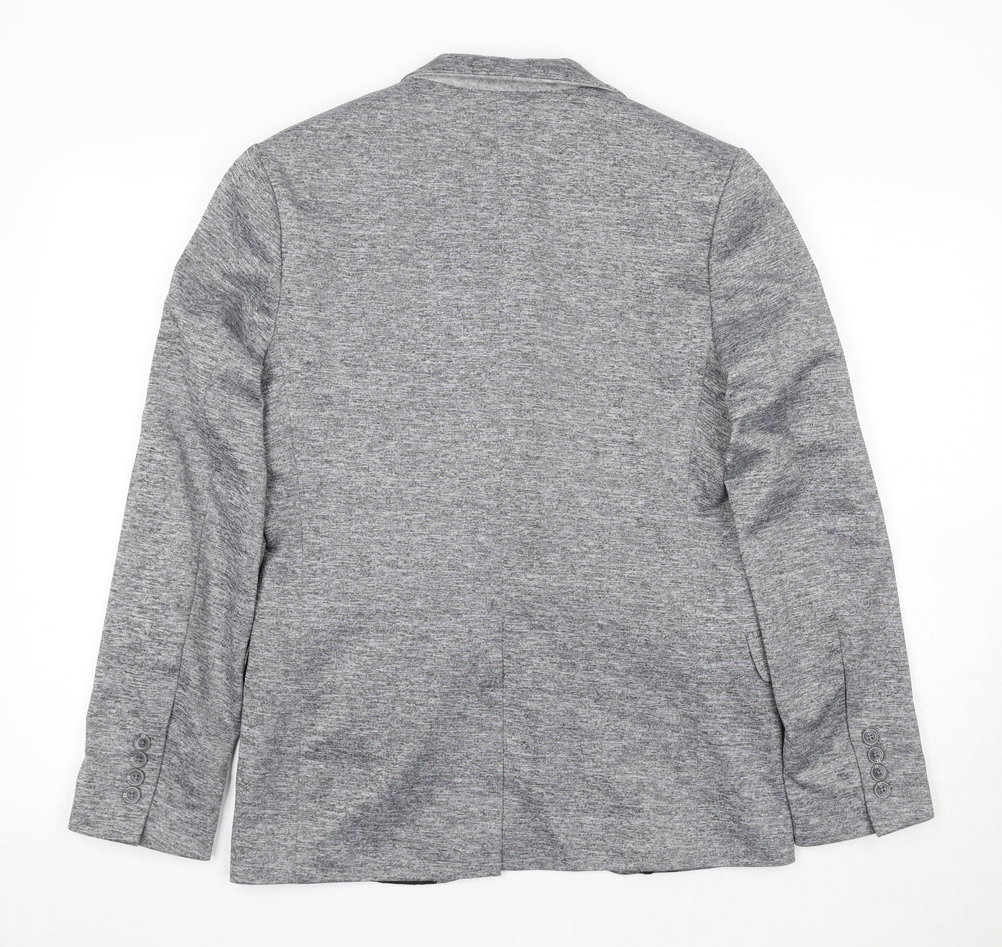 Boohoo Mens Grey Cotton Jacket Blazer Size M Regular