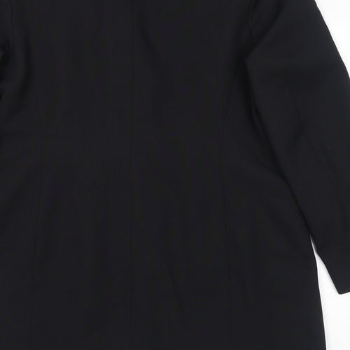Dorothy Perkins Womens Black Polyester Jacket Suit Jacket Size 18 - Shoulder Pads