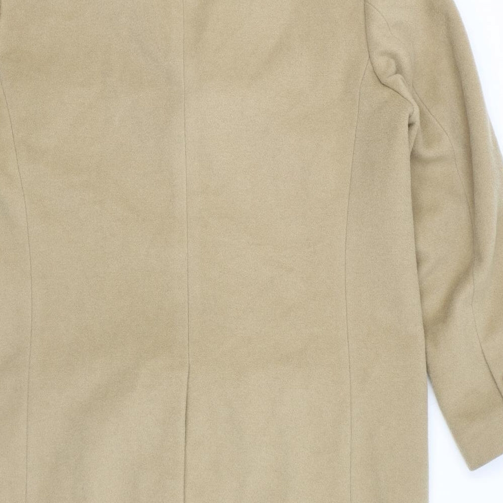 Samuel Windsor Mens Beige Overcoat Coat Size 40 Button