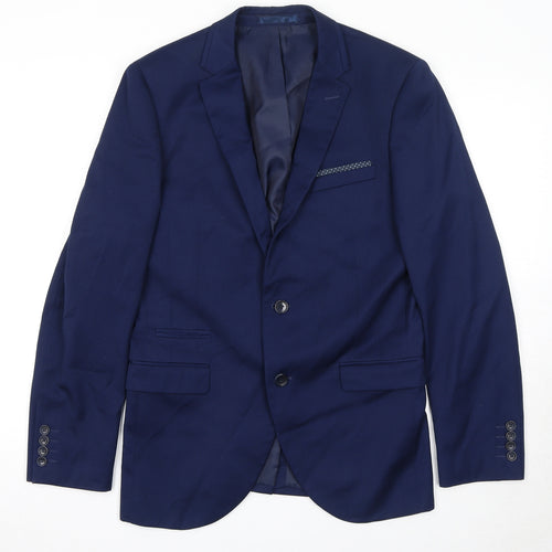NEXT Mens Blue Polyester Jacket Suit Jacket Size 34 Regular