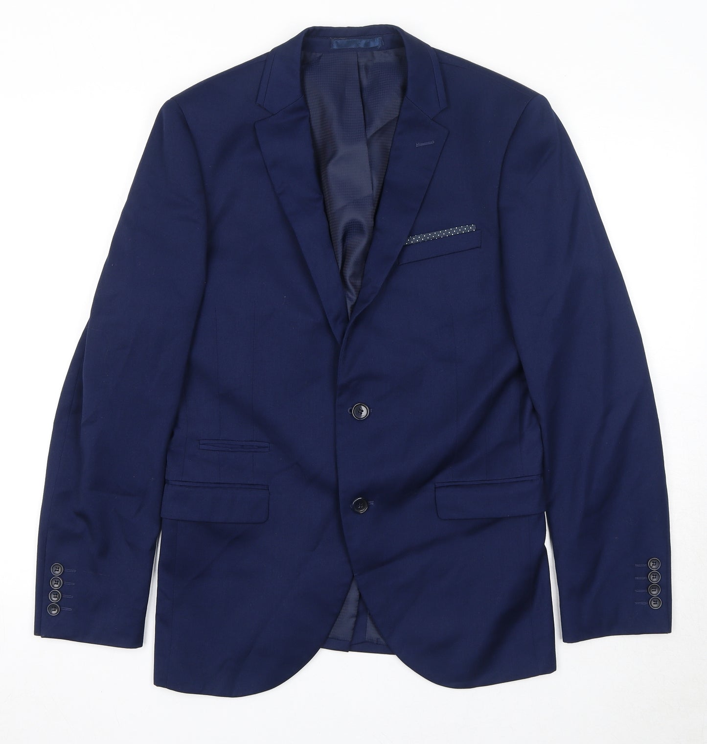 NEXT Mens Blue Polyester Jacket Suit Jacket Size 34 Regular