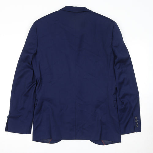 NEXT Mens Blue Polyester Jacket Suit Jacket Size 34 Regular