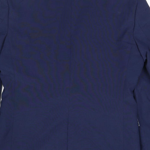 Red Herring Mens Blue Polyester Jacket Suit Jacket Size 38 Regular