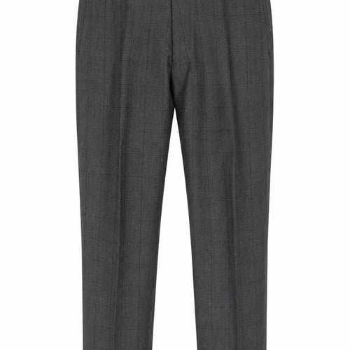 Dobell Mens Grey Check Polyester Dress Pants Trousers Size 30 in L24 in Regular Zip