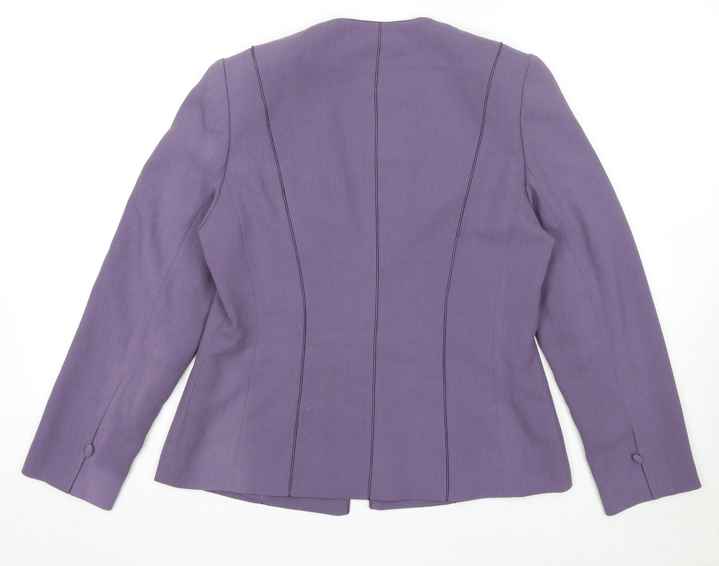 Jacques Vert Womens Purple Jacket Blazer Size 10 Button