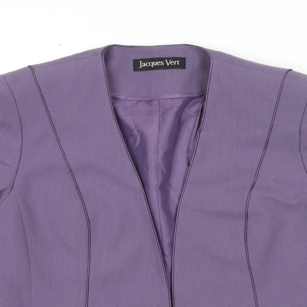 Jacques Vert Womens Purple Jacket Blazer Size 10 Button