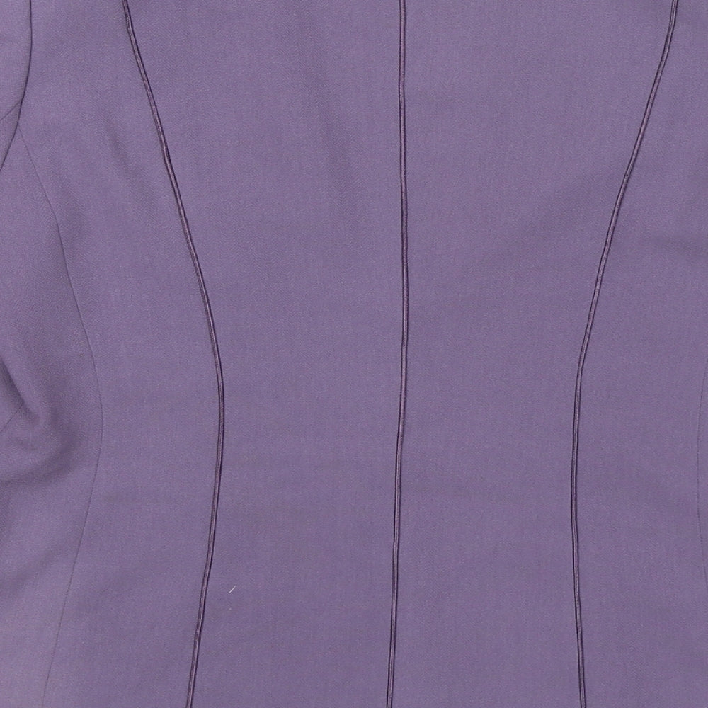 Jacques Vert Womens Purple Jacket Blazer Size 10 Button