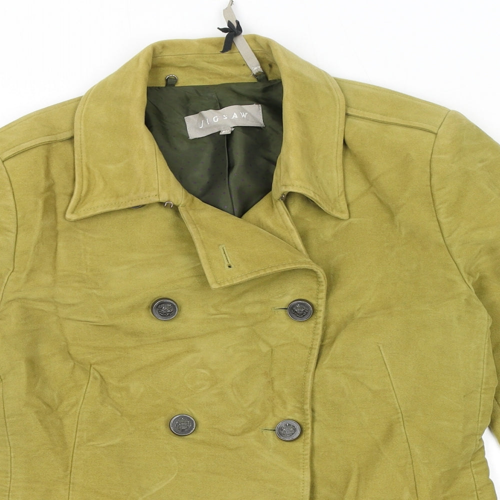 Jigsaw Womens Green Jacket Size M Button