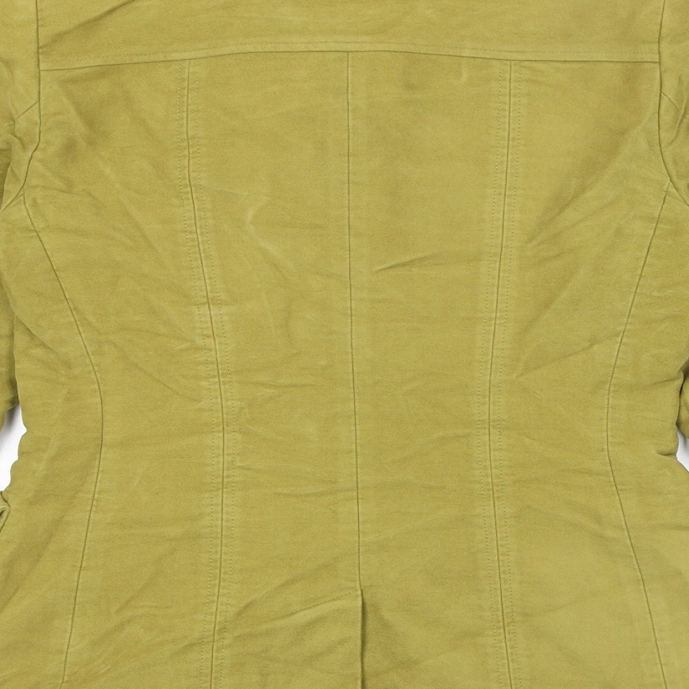 Jigsaw Womens Green Jacket Size M Button
