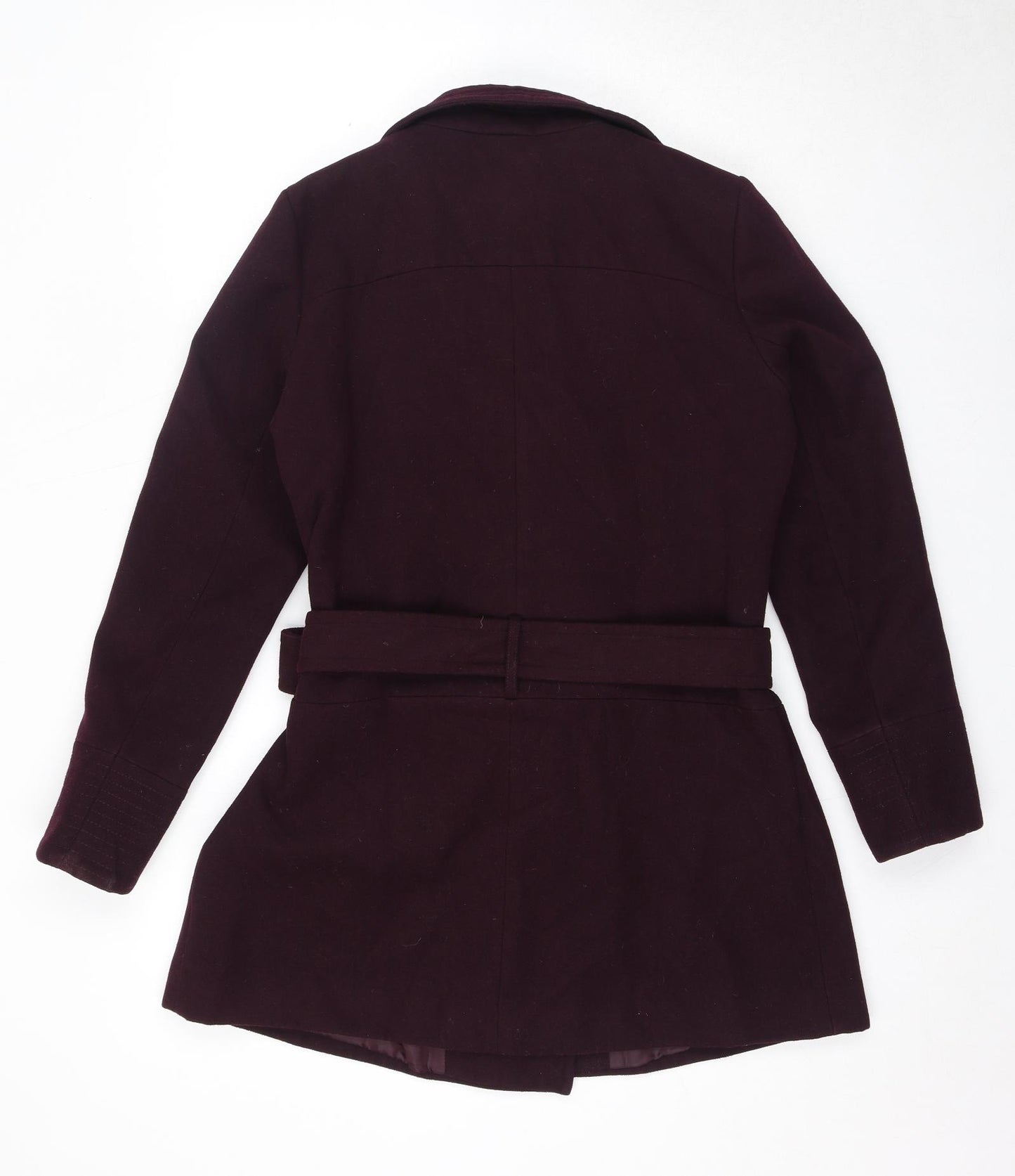 Dorothy Perkins Womens Red Pea Coat Coat Size 12 Button