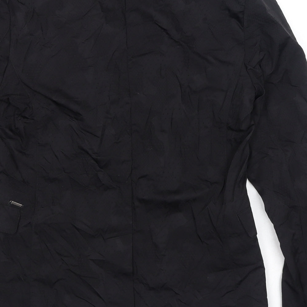 Zara Womens Black Jacket Blazer Size 14 Button