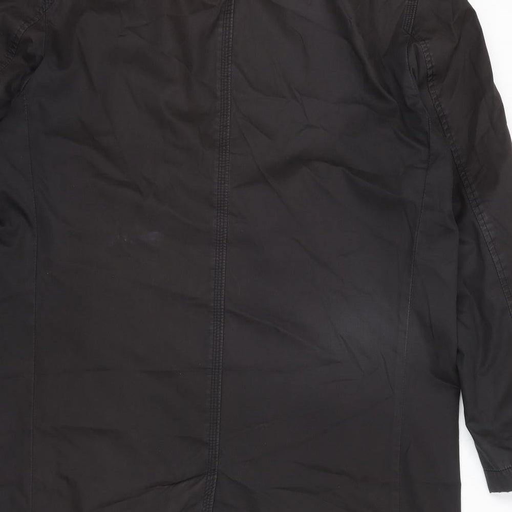 Marks and Spencer Mens Brown Overcoat Coat Size L Button