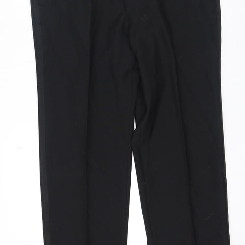 Canada Mens Black Polyester Trousers Size 36 in L28 in Regular Zip