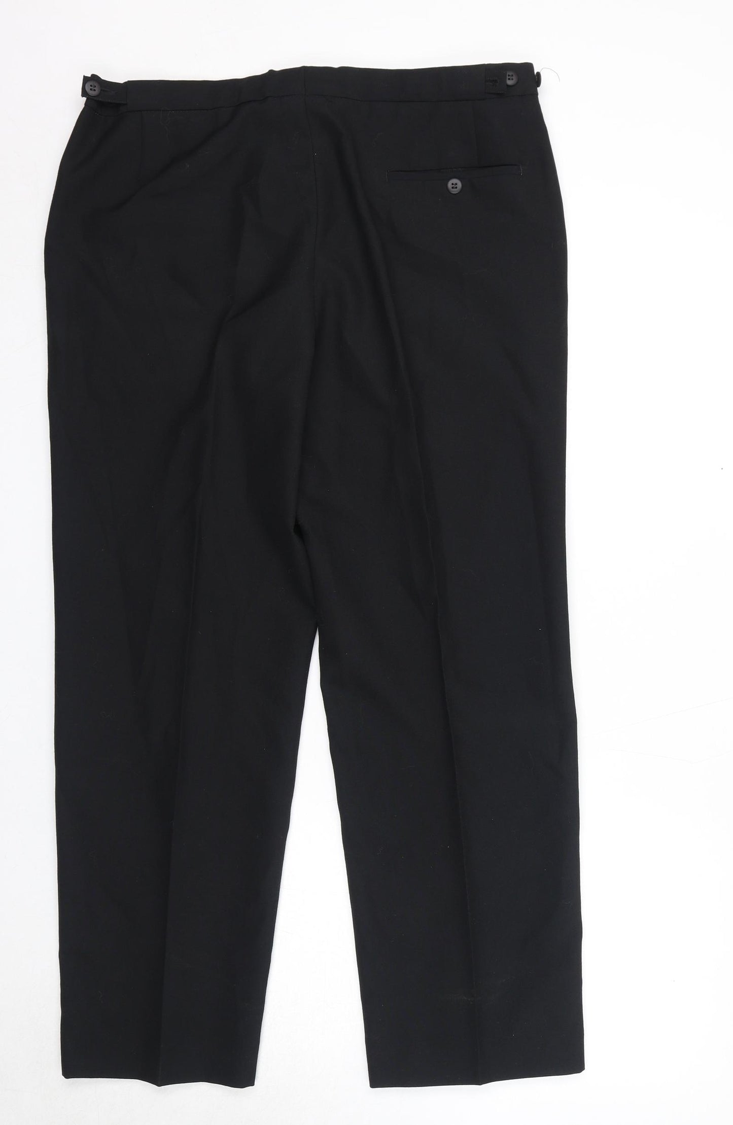 Canada Mens Black Polyester Trousers Size 36 in L28 in Regular Zip