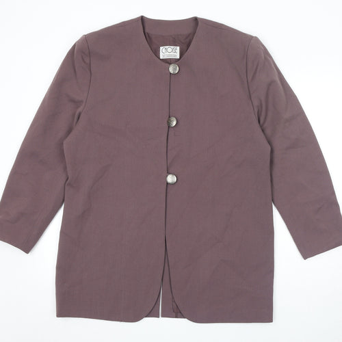 Choise Womens Purple Jacket Size 16 Button