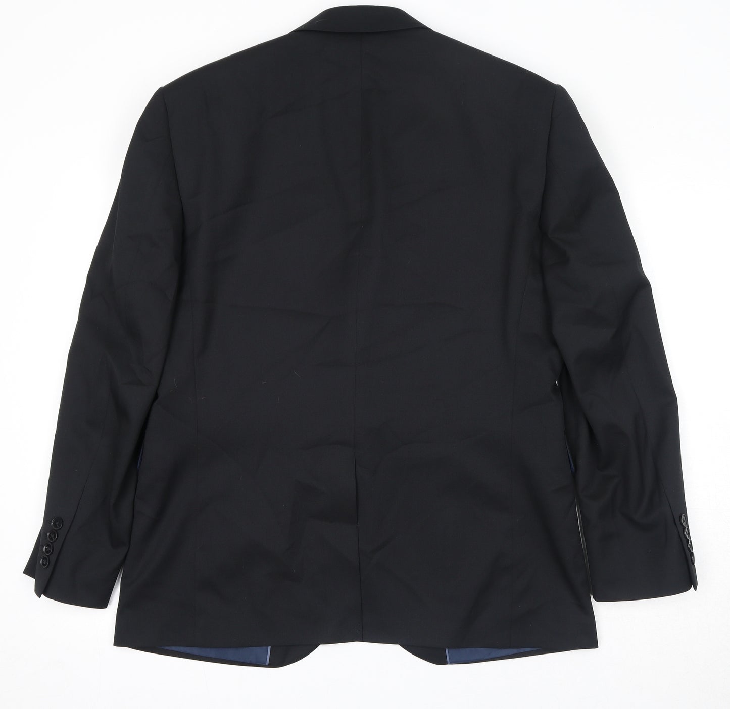 John Lewis Mens Black Polyester Jacket Suit Jacket Size 40 Regular