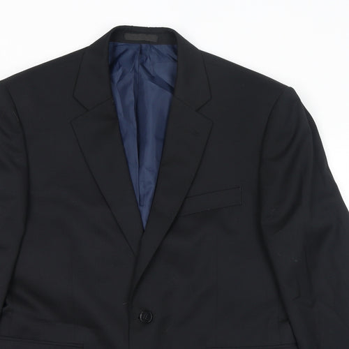 John Lewis Mens Black Polyester Jacket Suit Jacket Size 40 Regular