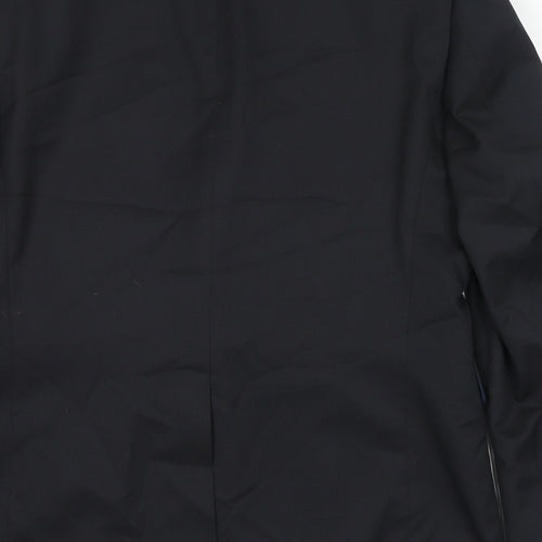 John Lewis Mens Black Polyester Jacket Suit Jacket Size 40 Regular