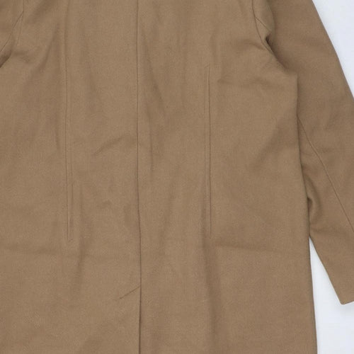 Marks and Spencer Womens Beige Overcoat Coat Size 18 Snap