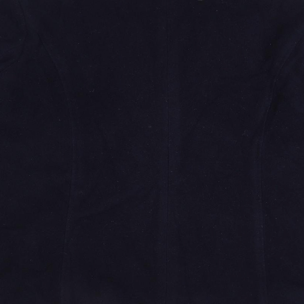 Marks and Spencer Womens Blue Pea Coat Coat Size 24 Button