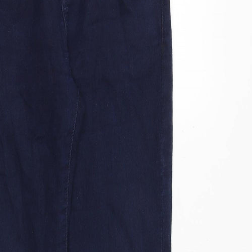 Marks and Spencer Womens Blue Cotton Skinny Jeans Size 6 Slim Zip