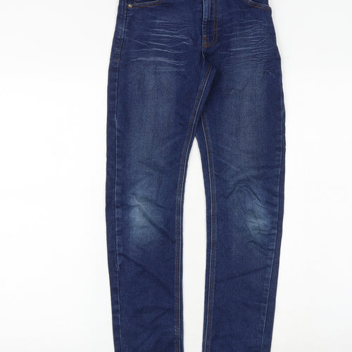 NEXT Boys Blue Cotton Straight Jeans Size 10 Years Regular Zip