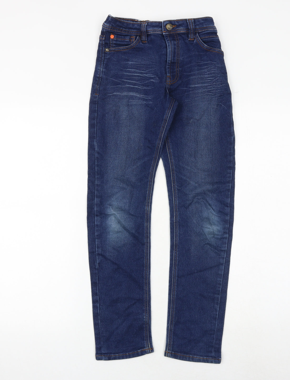 NEXT Boys Blue Cotton Straight Jeans Size 10 Years Regular Zip