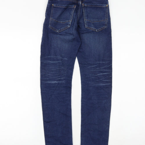 NEXT Boys Blue Cotton Straight Jeans Size 10 Years Regular Zip