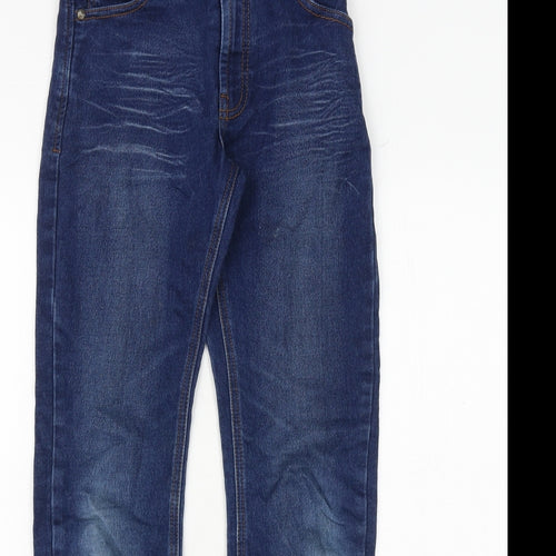 NEXT Boys Blue Cotton Straight Jeans Size 10 Years Regular Zip