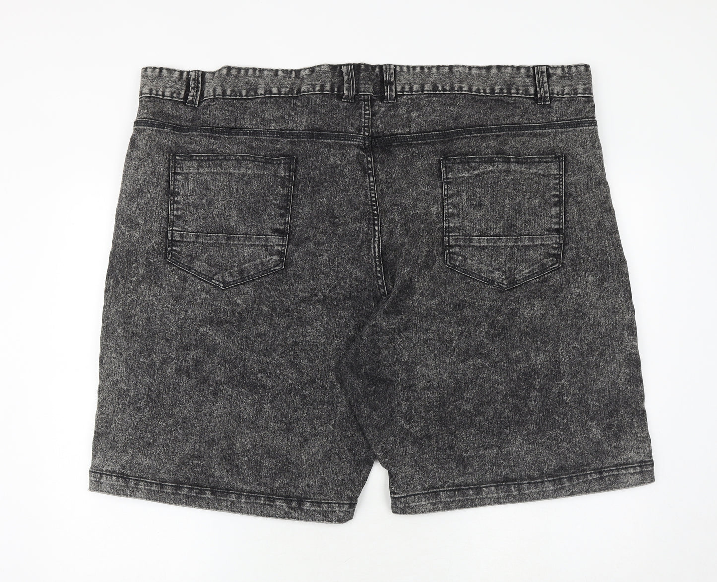 Labelj Mens Grey Cotton Bermuda Shorts Size 50 in Regular Zip