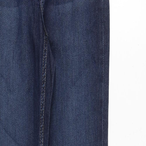 H&M Womens Blue Cotton Skinny Jeans Size 8 Slim Zip