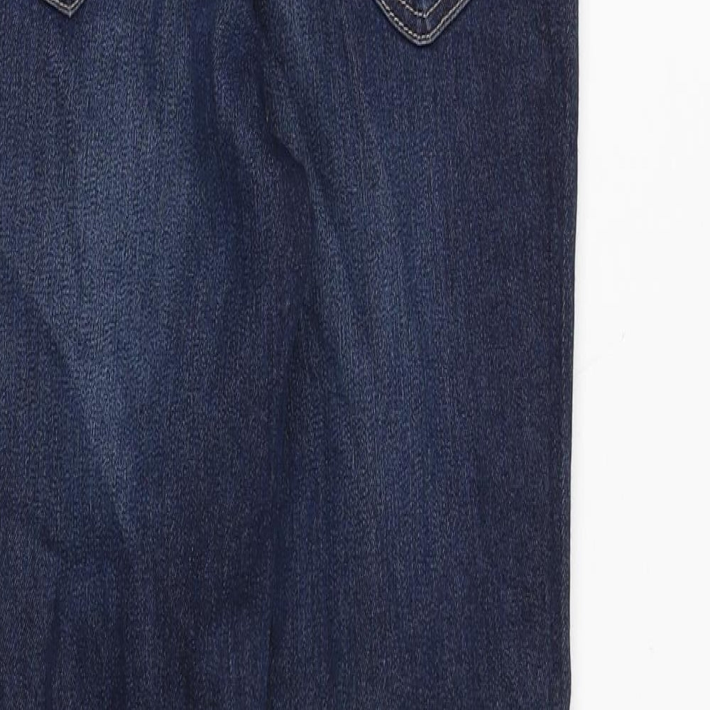 H&M Womens Blue Cotton Skinny Jeans Size 8 Slim Zip